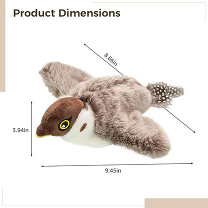 Flapping Bird Cat Toy, Realistic Sparrow Design for Indoor Cats, USB Rechargeable, Bird Sounds, Feather Tail, Plush Embroidered Details for Cats and Dogs