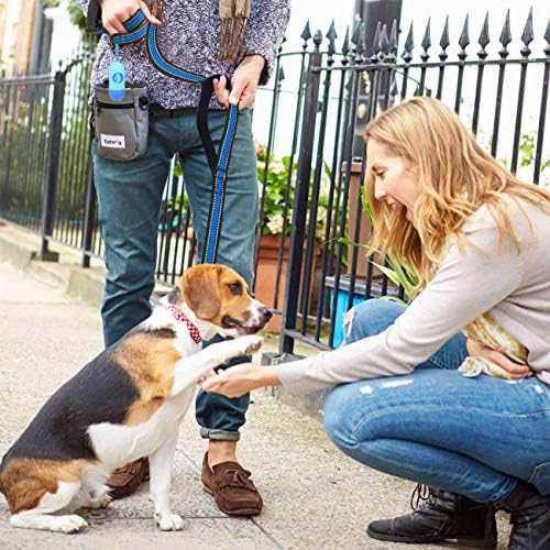 JSXD Heavy Duty Double Handle Dog Leash - 5 FT with Comfortable Padded and Reflective Rope, Suitable for Small, Medium, Large Dogs (Wide-Blue) - Image 5