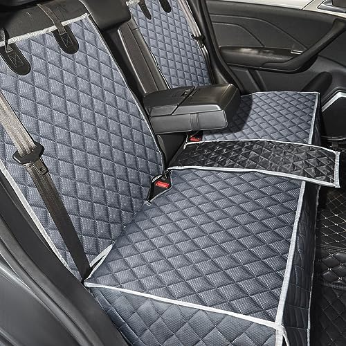 ANOSOSPECIAL Grey Dog Car Seat Cover for Back Seat X-Large,Non-Stick Fur,Pet-Friendly and Waterproof - Universal Fit Interior Protector for Auto, Van, SUV - Ideal for Kids and Pets (X-Large) by ANOSOSPECIAL