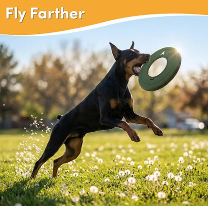 OllyDog Super Flyer Dog Flying Disc – Floating Fetch Toy for Water Play, Soft Eco-Friendly Recycled Fabric, Gentle on Teeth, 11" for Medium & Large Dogs (Winter Moss, 11") - Image 4