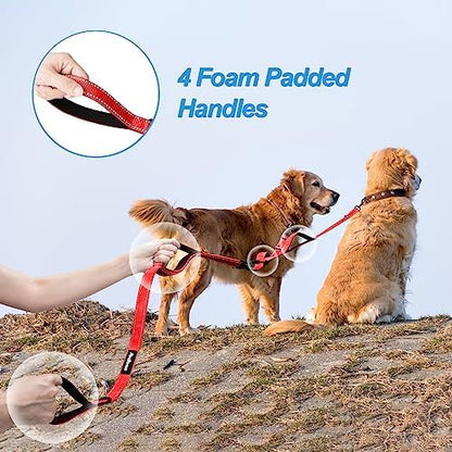 PetBonus Double Dog Leash, No Tangle Dual Leash, Walking Training Lead - Image 3