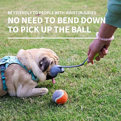 PAWISE Dog Ball Launcher for Small & Medium Dogs, 12.2" Dogs Fetch Toy with Tennis Bal, Portable Hands-Free Pick-Up Thrower for Indoor & Outdoor Play - Image 5