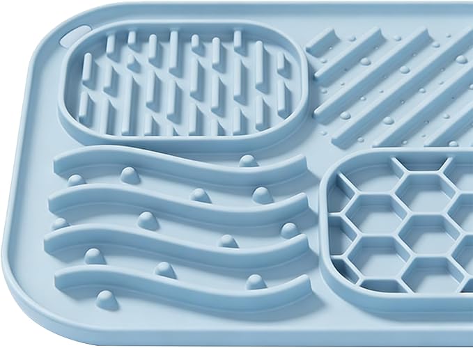 Non-Slip Silicone Mat, Puzzle Feeding Tray for Pets, Medium Size Treat Enrichment Tool, Suction Base Food Puzzle Detail, Dog Cat Feeding Category Accessory, Interactive Pad