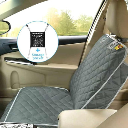 Bark Lover Deluxe Dog Seat Cover for Front Seat-More Durable Waterproof Front Seat Protector, High Heat Resistant and Nonslip Front Seat Cover for Dogs Kids, Universal Size (Grey)