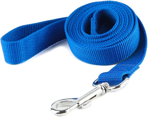 Nylon Dog Training Leash, Traction Rope, 4Ft /5 Foot /6 Feet Long, 5/8 inch 3/4 Inch 1 Inch Wide, for Small and Medium Dogs (3/4'' x 4 F, Blue)