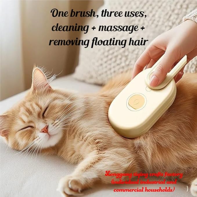 360° Rotating Cat Brush for Hair Removal and Grooming - Non-Slip ABSPet Hair Brush with Ergonomic Handle, Gentle Brushes for Cats, Dog & Small Animals (Purple)