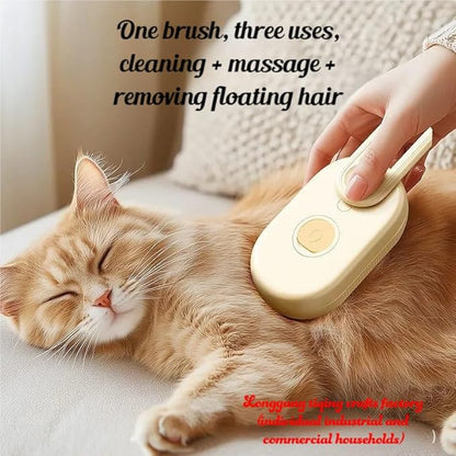 360° Rotating Cat Brush for Hair Removal and Grooming - Non-Slip ABSPet Hair Brush with Ergonomic Handle, Gentle Brushes for Cats, Dog & Small Animals (Purple)