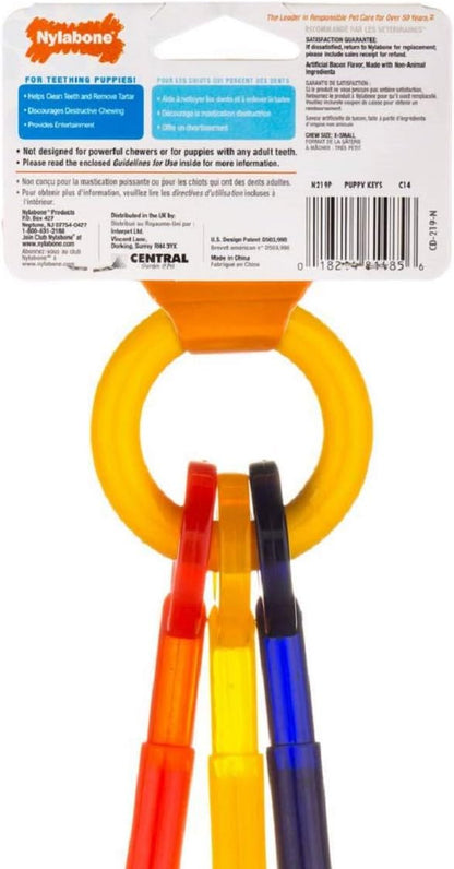Nylabone Puppy Teething Keys Dog Chew Toy [Set of 2] Size: X-Small