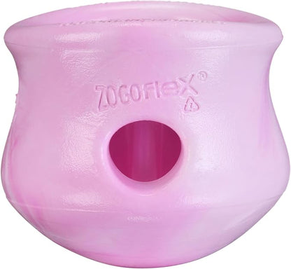 WEST PAW Zogoflex Toppl Interactive Treat Dispensing Puzzle Dog Toy for Mental Stimulation & Enrichment-Holds Kibble & Treats-Lickable, Freezable & Dishwasher Safe-Made in USA-Large-Candy Swirl