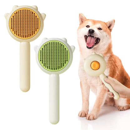 Hair Brush, 2023 New Pet Hair Cleaner Brush, Cat Grooming Brush Long or Short Hair, Self Cleaning Slicker Comb for Kitten, Removes Tangles Loose Fur, 2Pcs#D