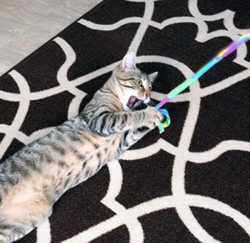 Cat Dancer Cat Toy Cat Charmer Safe Wand Teaser Colorful Fabric Ribbon Safe Flexible Exercise Toy 2 Pack