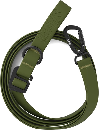 Säker Kelp™ Waterproof Dog Leash – Heavy Duty, Odor-Proof, Adjustable 4–6 ft Long Dog Leash with Twist-Lock Carabiner, 3 Traffic Handles, Hands-Free Option, Aluminum Hardware