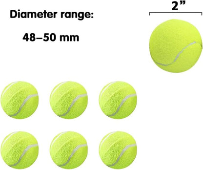 6 Pack Mini Tennis Balls for Pet Playing Fecth, 2 inch Dogs Training Tennis Balls for Small Size Dogs, Interactive Dog Playing Balls Fits 2 inch Automatic Dog Ball Launcher