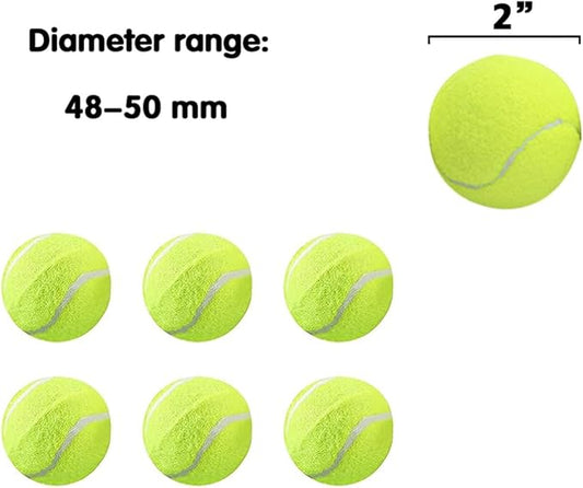 6 Pack Mini Tennis Balls for Pet Playing Fecth, 2 inch Dogs Training Tennis Balls for Small Size Dogs, Interactive Dog Playing Balls Fits 2 inch Automatic Dog Ball Launcher