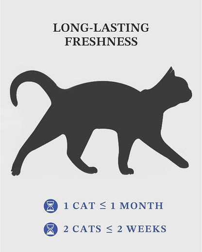 Crystal Cat Litter with Powerful Odor Control, Non-Clumping, Lasts Up to 2 Months, 8.6lb, Rapid Water Absorption, Unscented & Low Tracking Lightweight White Silica, 2 Pack of 4.3lb