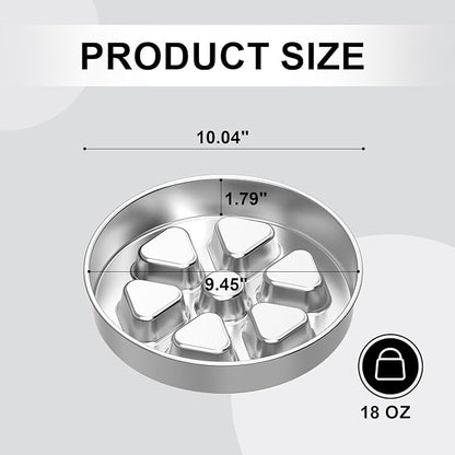 Kactoily 304 Stainless Steel Slow Feeder Dog Bowl, 2.5 Cups Non-Slip Pet Bowl, Raised Design for Slow Eating & Digestive Health - Perfect for Medium Large Dogs