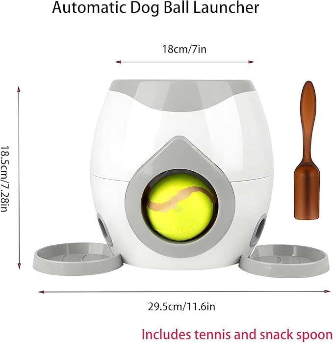 Latest Automatic Dog Ball Launcher Tennis Ball Reward Machine for Small Medium Large Dogs Indoor Outdoor Training Automatic Feede for Interactive Dog Training, pet Play and Feeding Machine