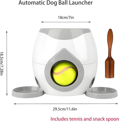 Latest Automatic Dog Ball Launcher Tennis Ball Reward Machine for Small Medium Large Dogs Indoor Outdoor Training Automatic Feede for Interactive Dog Training, pet Play and Feeding Machine