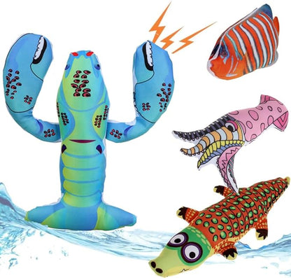 4 Pack Squeaky Dog Water Toys, Floating Dog Pool Toys, Cute Dogs Summer Accessories for Small Medium Large Dogs