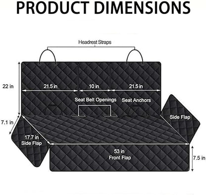 Dog Car Seat Cover for Back Seat for Toyota bZ 2026, Back Seat Pet Bed Mat for Travel, Waterproof Nonslip, Easy to Clean Up, B-Rear Seats