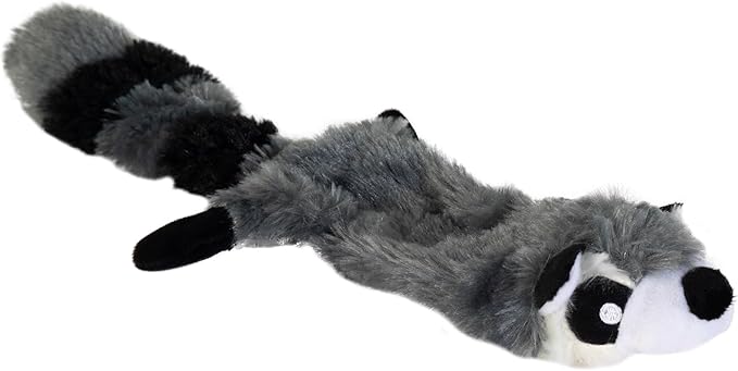 Hyper Pet Critter Skinz Raccoon Stuffing Free Plush Soft Dog Toy, Large, Pack of 1