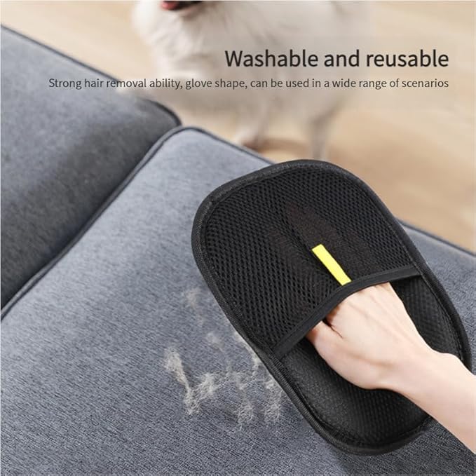 4Valley Electrostatic Pet Hair Removal Glove – Reusable Dog & Cat Hair Remover for Furniture, Couch, Carpet, Clothes, Car Seats & Pet Beds – Washable Static Fur Cleaning Glove