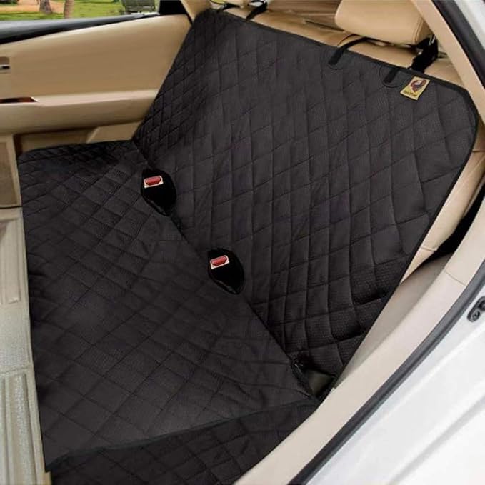 Bark Lover Dog Back Seat Cover Protector, Waterproof Dog Car Seat Covers, Nonslip Backseat Protection for Dogs and Kids, Compatible Pet Car Seat Cover for Cars & Midsize SUVs