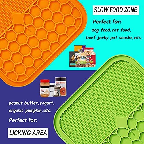 Dog Licking Mat, 3 Pcs Large Licking Mat for Dogs with Suction for Anxiety, Peanut Butter Dog Licking Mat Slow Feeder Dispensing Treater Lick Pad for Dogs Cats Grooming Bathing and Training - Image 2