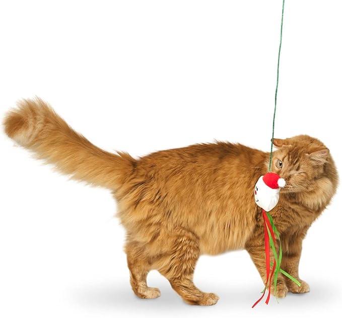 Midlee Christmas Cat Wand with Ribbon - 3 Pack