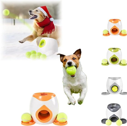 Automatic Ball Launcher for Dogs, Tennis Balls Launchers for Dogs, Interactive Dog Toys Tennis Balls Launcher for Small Dogs, Dog Fetch Ball Thrower for Indoor/Outdoor Playing (A)
