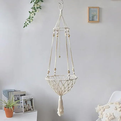 Cat Hammock Bed,Handwoven Hanging Boho Cat Bed with Hanging Kit for Indoor Outdoor Home Decor Ceiling Catio Swing for Playing Sleeping Climbing and Lounging(16.14x43.3in)