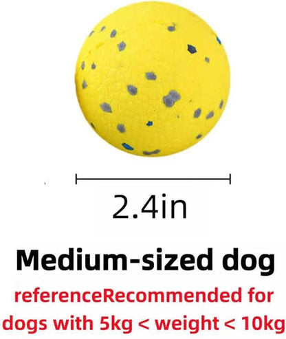 Indestructible Dog Ball, Durable Dog Balls for Aggressive Chewers, 2.4" Durable Teething Chew Toys, Interactive Fetch Ball for Medium/Small Dogs