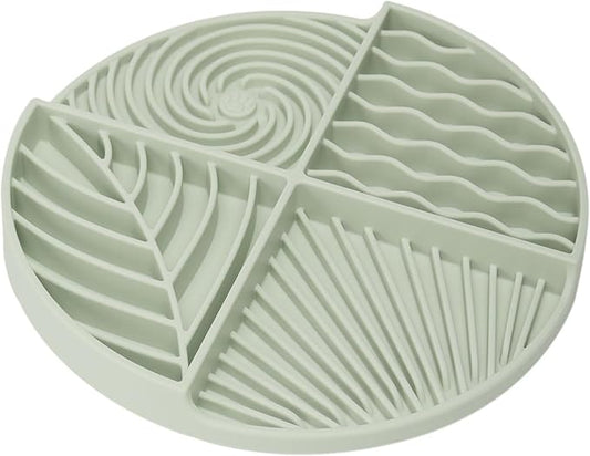 Slow Feeder Dog Bowls, Lick Mat for Dog, Silicone Dog Feeding Bowls with Suction Cups, Green