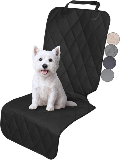 VIVAGLORY Dog Front Seat Cover Seatflex Car Seat Protector for Dog, Car Cover for Pet, Front Single Bucket Captain Chair Protector, Standard, Black, 1Pack