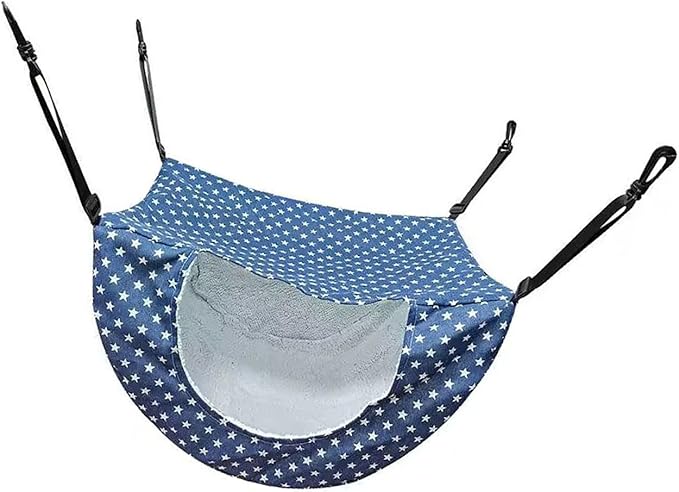 Adjustable Hanging Bed for Pet Cats Machine Washable Resting Hammock with Stable Rope for Cage Cats Tree