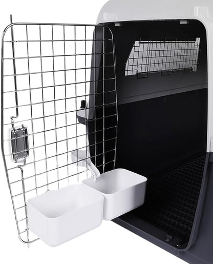 Large Dog Crate Pet Box Length 33in/Width 21.6in/Height 25.2in Dogs Kennel with Handle & Metal Door Dog Carrier for Indoor Outdoor Puppies Kittens