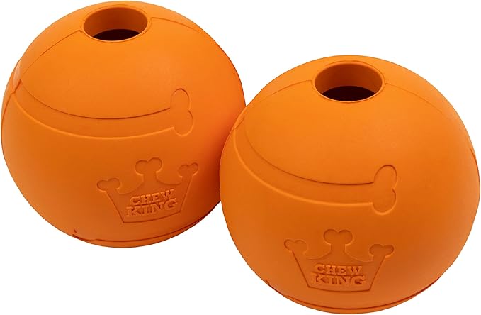 Chew King 3 Inch Bacon Flavor Rubber Balls 2 Pack