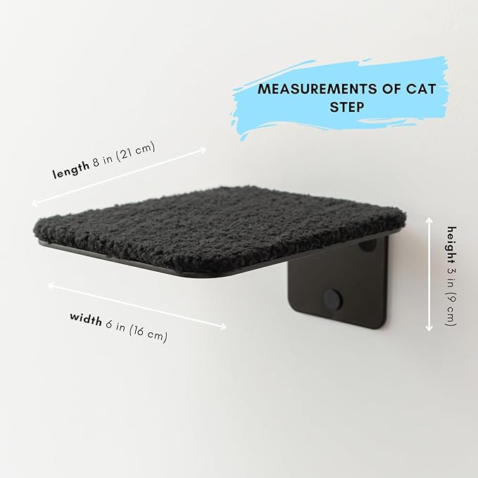 Cat Shelf for Wall Furniture Cat Step Black