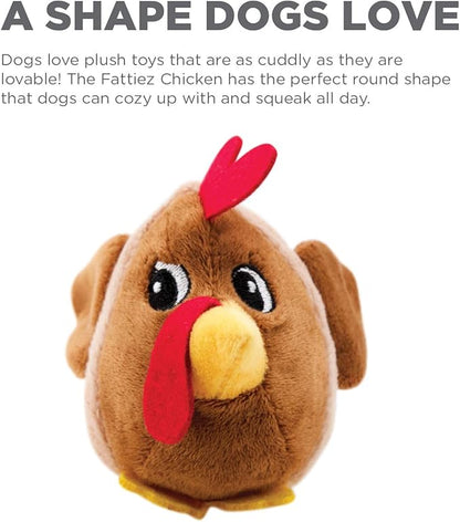 Outward Hound Fattiez Chicken Plush Squeaky Dog Toy, XS