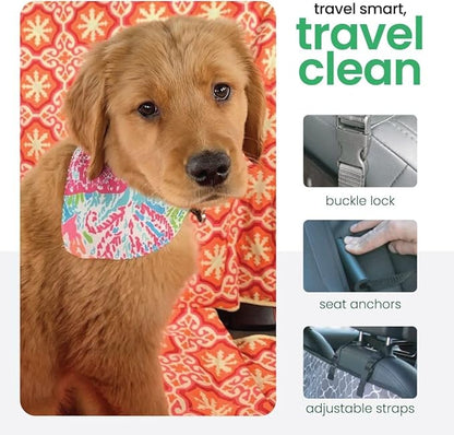 Molly Mutt 3-in-1 Back Seat Cover for Dogs, 100% Cotton Canvas Back Seat Hammock with Headrest Straps, Belt Slots, & Anchors, Non-Skid Cargo Area Cover, Machine Washable, No Harmful Chemicals, 56"x56"