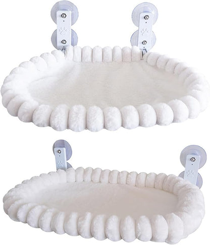 Hammock Portable Design Hanging Space Saving with Removable Washable Fabric Suction Cup Mount Cats Hammock Foldable Bed Space Saving Bed