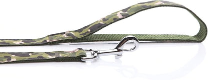 Heavy Duty Dog Leash, 4 FT/ 6 FT/ 10 FT Long, 1 Inch Wide, Nylon Camouflage Dog Leash for Small and Medium Dogs (Green, 10 FT)