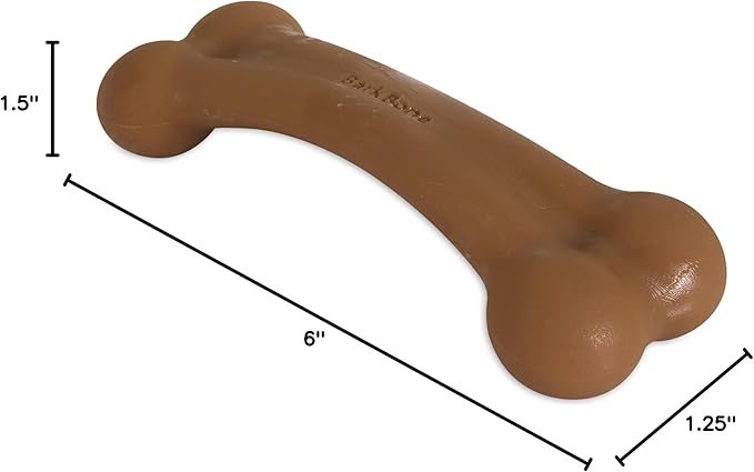 Pet Qwerks Original BarkBone - Nylon Dog Bone for Aggressive Chewers - BBQ Flavor - 6.1", Medium breed