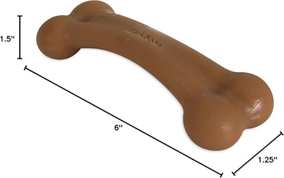 Pet Qwerks Original BarkBone - Nylon Dog Bone for Aggressive Chewers - BBQ Flavor - 6.1", Medium breed