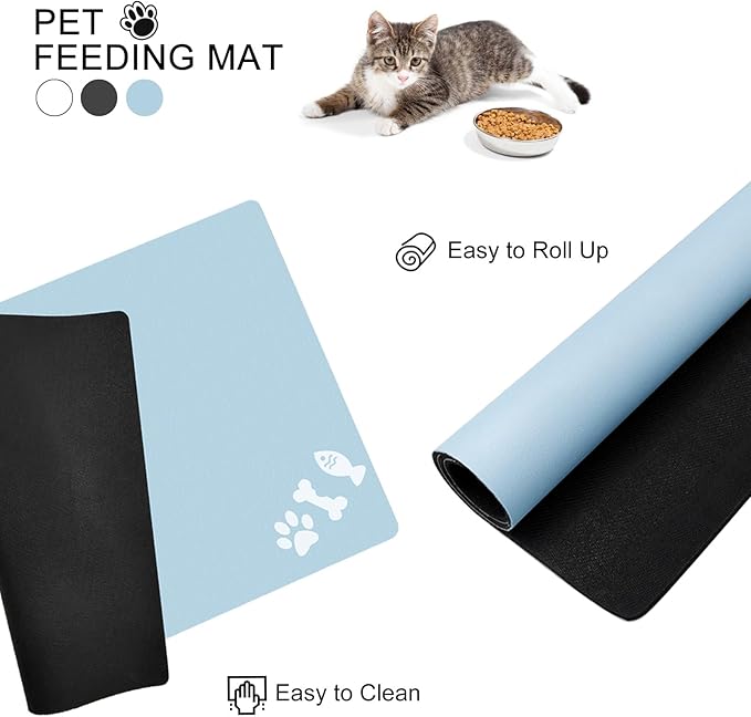 Absorbent Dog Food Mat, No Stains Quick Dry Dog Water Dispenser Mat, Pet Accessories Supplies,Easy Clean Dog Bowl Mat, Multiple Colors, Sizes & Purposes