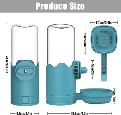 Pet Water Bottle for Cage Crate 26oz Automatic Feeding Water Dispenser for Dog Cat Rabbit (Blue, 26oz)