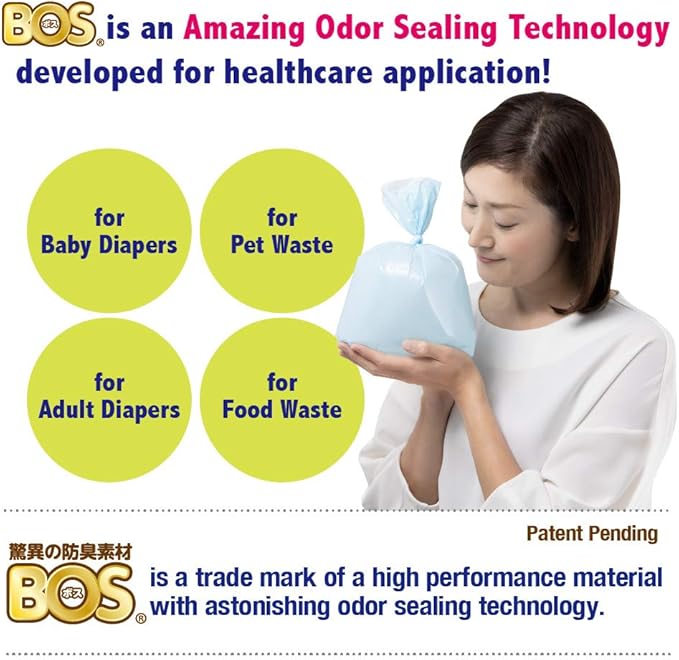 BOS Amazing Odor Sealing Dog Poop Bags - Durable and Unscented [Size: S, Color: Light Blue] (90 Count,Pack of 2) (180 Bags)