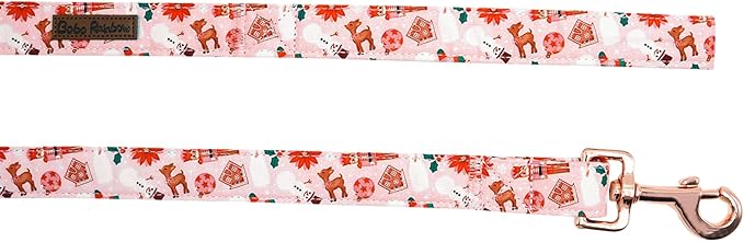 Dog Leash, Christmas Holiday Gingerbread Man Print Boy/Girl Durable Strong Winter Pet Leash Heavy Duty Comfortable Padded Dog Leashes for Small Medium Large Dogs