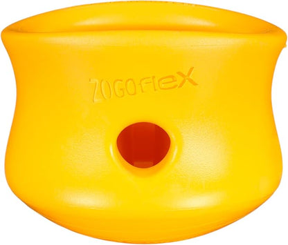 WEST PAW Zogoflex Toppl Interactive Treat Dispensing Puzzle Dog Toy for Mental Stimulation & Enrichment-Holds Kibble & Treats-Lickable, Freezable & Dishwasher Safe-Made in USA-XL-Sunflower Yellow