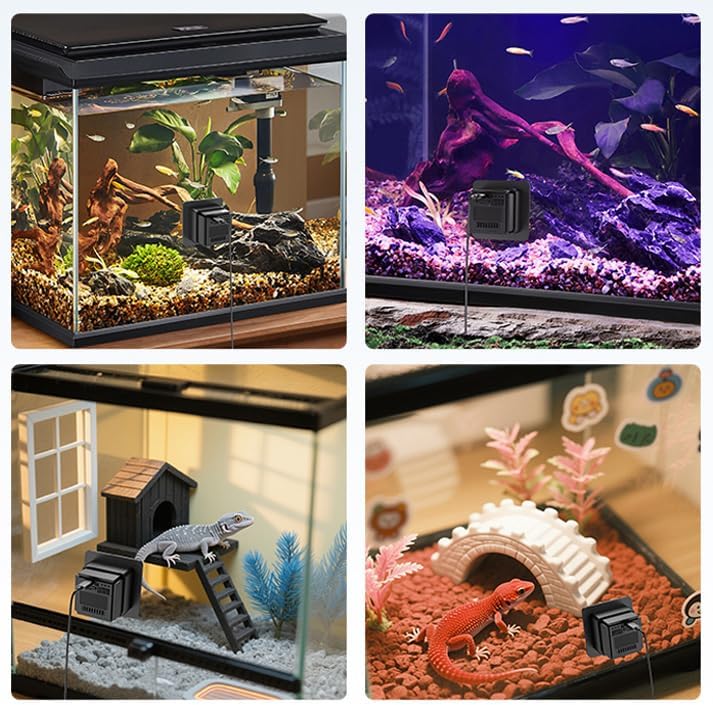 eLinkSmart 2K Aquarium Security Camera Anti-Glare & Anti-Reflection for Glass Tank/Window/Door, Fish & Reptiles, with Night Vision, Motion Detection, 2-Way Audio, 24/7 Local Storage 140° Wide-Angle - Image 4